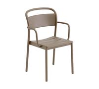 Muuto Chaise à accoudoirs Linear steel armchair Taupe