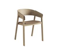 Muuto Chaise avec accoudoirs Cover assise revêtue de tissu Remix 252-oak