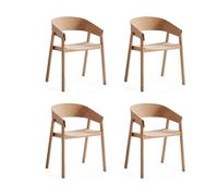 Muuto Chaise Cover Armchair. Chêne. lot de 4