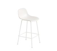 Muuto Chaise de bar Fiber Tube à dossier 65 cm blanc