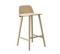 Muuto Chaise de bar Nerd 75 cm chêne