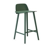Muuto Chaise de bar Nerd 75 cm vert foncé