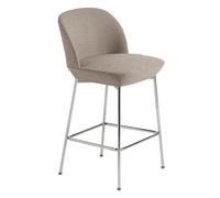 Muuto Chaise de bar Oslo Counter pieds chromés Ocean 32