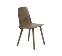 Muuto Chaise de table à manger Nerd Brun foncé tacheté