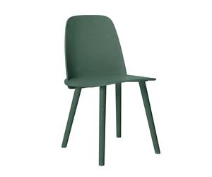 Muuto Chaise de table à manger Nerd Vert foncé
