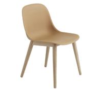 Muuto Chaise Fiber Side Chair avec pieds en bois Ochre-oak