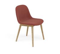 Muuto Chaise Fiber Side Chair avec pieds en bois Re-wool 558-oak