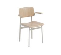 Muuto Chaise Loft - chêne/ gris - avec accoudoirs