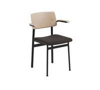 Muuto Chaise Loft - Chêne/ noir - avec accoudoirs
