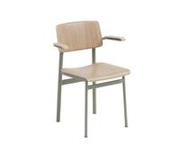 Muuto Chaise Loft - vert/ chêne - avec accoudoirs