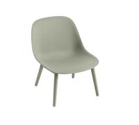 Muuto Chaise lounge Fiber wood base dusty green. pieds dusty green