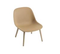 Muuto Chaise lounge Fiber wood base ochre. pieds en chêne