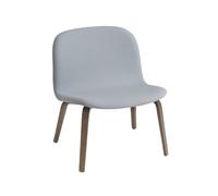 Muuto Chaise lounge recouverte de textile Visu Steelcut 120-Brown stained oak
