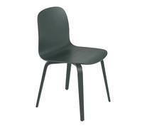 Muuto Chaise Visu Chair base en bois Dark green