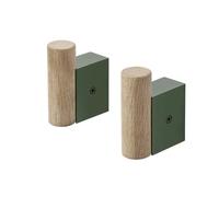 Muuto Crochet Attach Lot de 2 Oak-dark green