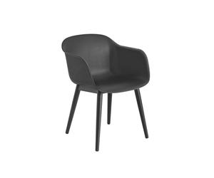 Muuto de Table à Manger en Fibre Muuto m. Accoudoirs et Base en Bois Noir