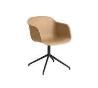 Muuto de Table à Manger en Fibre Muuto m. Accoudoirs et Base Pivotante Ocre/Noir