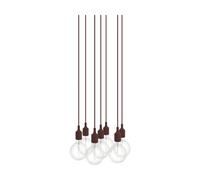 Muuto E27 Pendant Cluster 7 suspension Rouge profond