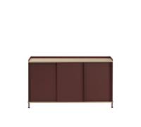 Muuto Enfold Armoire 148x45 Chêne/Rouge Foncé