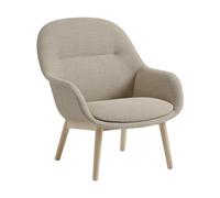 Muuto Fauteuil Fiber Lounge avec pieds en chêne Ecriture 240-grey