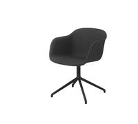 Muuto Fauteuil Fiber- Pied pivotant - Remix 183 - châssis noir