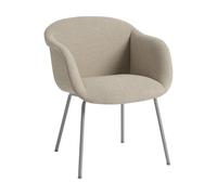 Muuto Fiber Soft Armchair base tubulaire Ecriture 240/Grey