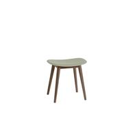 Muuto Fiber Stool m. Base en Bois Dusty Vert/ Dark Brun
