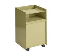 Muuto Folded Trolley chariot à roulettes avec tiroir Beige vert foncé