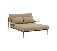 Muuto Lit de repos Settle Ribbed Weave 5-taupe. avec accoudoirs
