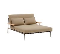 Muuto Lit de repos Settle Ribbed Weave 5-taupe. avec accoudoirs