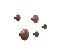 Muuto Patère The Dots métal lot de 5 Umber