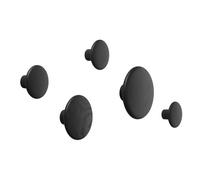 Muuto Patère The Dots - lot de 5 noir frêne teinté