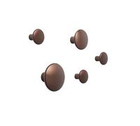 Muuto Patère The Dots métal lot de 5 Umber