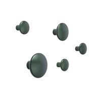 Muuto Patère The Dots métal lot de 5 Dark green