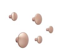 Muuto Patère The Dots métal lot de 5 Rose