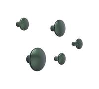 Muuto Patère The Dots métal lot de 5 Dark green