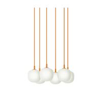 Muuto Suspension Rime Pendant Cluster 6 Orange. Ø12 cm