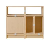 Muuto Système de rangement Stacked bureau configuration 5 Chêne