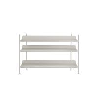 Muuto Système d'étagères Compile - gris - Configuration 2