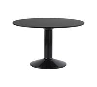 Muuto Table à pied central Midst Black linoleum-black. Ø120 cm