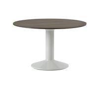 Muuto Table à pied central Midst Dark oiled oak-grey. Ø120 cm