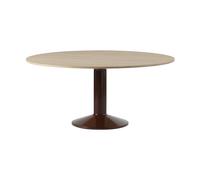 Muuto Table à pied central Midst Oiled oak-dark red. Ø160 cm