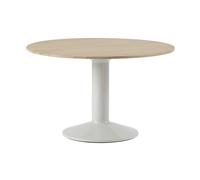Muuto Table à pied central Midst Oiled oak-grey. Ø120 cm