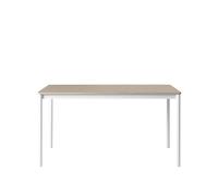 Muuto Table Base carrée - Chêne placage - noir - Bord en contreplaqué - S