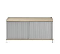 Muuto Table d'appoint Enfold. basse 125x45x63 cm chêne. gris