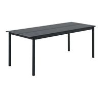 Muuto Table en acier Linear steel table 200 cm Black