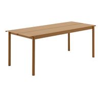 Muuto Table en acier Linear steel table 200 cm Burnt orange