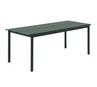 Muuto Table en acier Linear steel table 200 cm Dark green