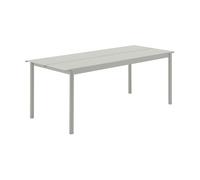 Muuto Table en acier Linear steel table 200 cm Grey