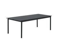 Muuto Table Linear steel table 220x90 cm Black (RAL 7021)